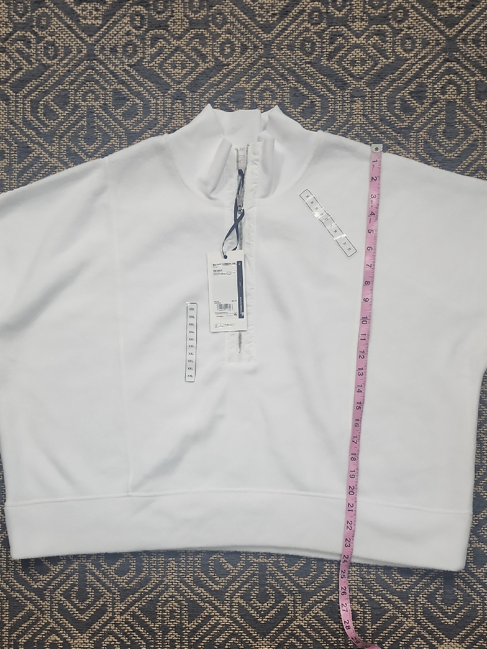 Calia By Carrie Underwood White Elevate Plush 1/4 Zip Pullover New With Tags - Picture 7 of 9